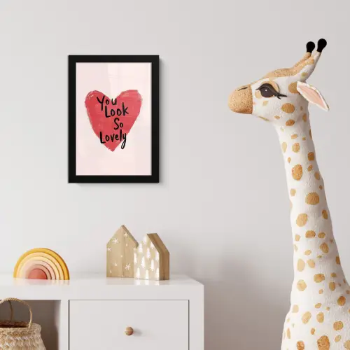 Hart - Rood - Valentijn fotolijst zwart zonder passe partout klein -usfeer4_kinderkamer