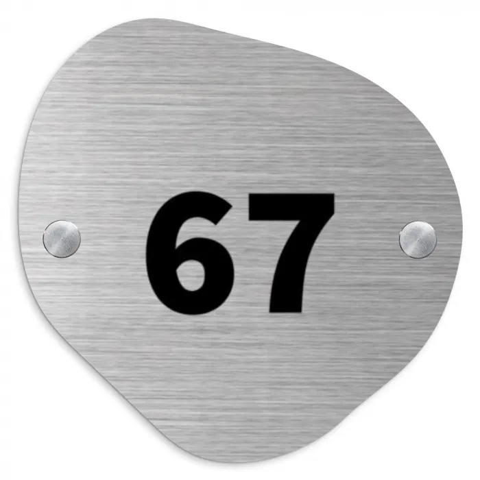 Metaal - Traditioneel Naambord Organisch middel -3d
