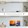 Vos - Oranje - Vormen - Abstract keuken achterwand spatscherm klein -voor_na_NL