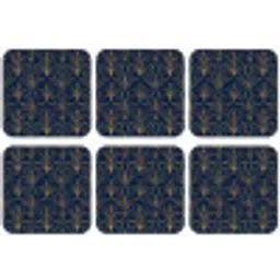 Deco - Waaier - Blauw onderzetter kurk middel 366 -zkaufland3dotto