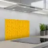 Vloeiend - Olie - Verf  - Geel keuken achterwand spatscherm klein 900 -3d_schuin
