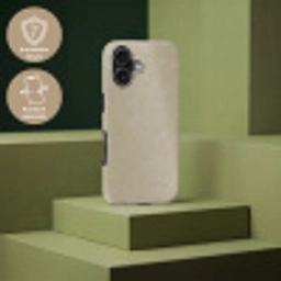 Taupekleur - Gewolkt textuur - Natuurlijk Toughcase MagSafe Apple iPhone 17 klein 1017 -USP_PrintM_DE