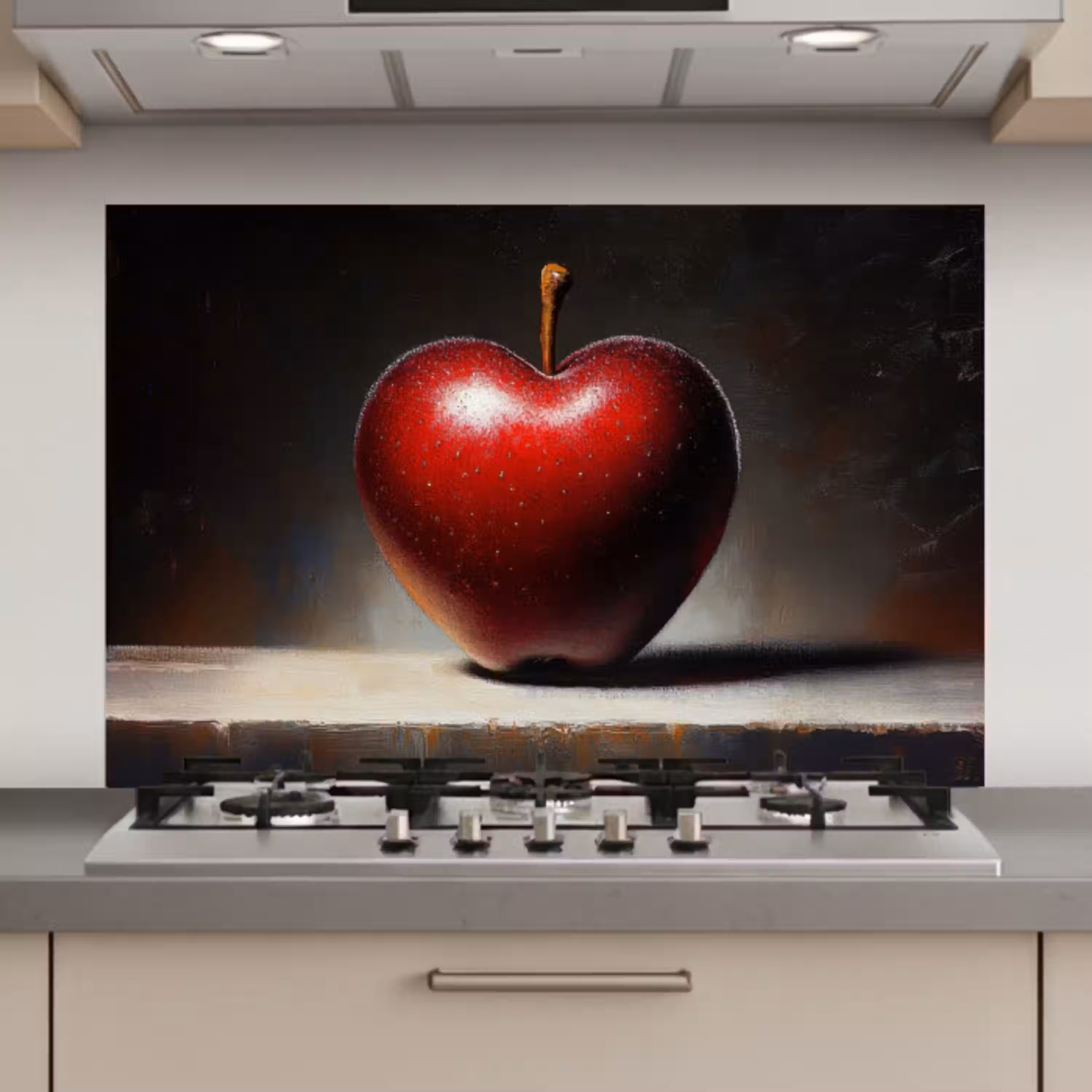 Apple - Hart - Rood keuken achterwand spatscherm klein -3d_website