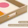 Zon - Heuvels - Abstract - Roze Dienblad Rechthoek middel -USP_HandgreepNL