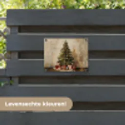 Kerstboom - Versierd - Kleurrijk tuinposter los doek klein -sfeer3