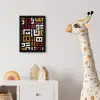 Abstract - Patroon - Rood fotolijst zwart zonder passe partout klein -usfeer4_kinderkamer