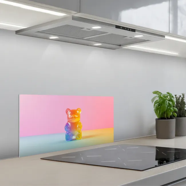 Pastel - Snoep keuken achterwand spatscherm klein -3d_schuin