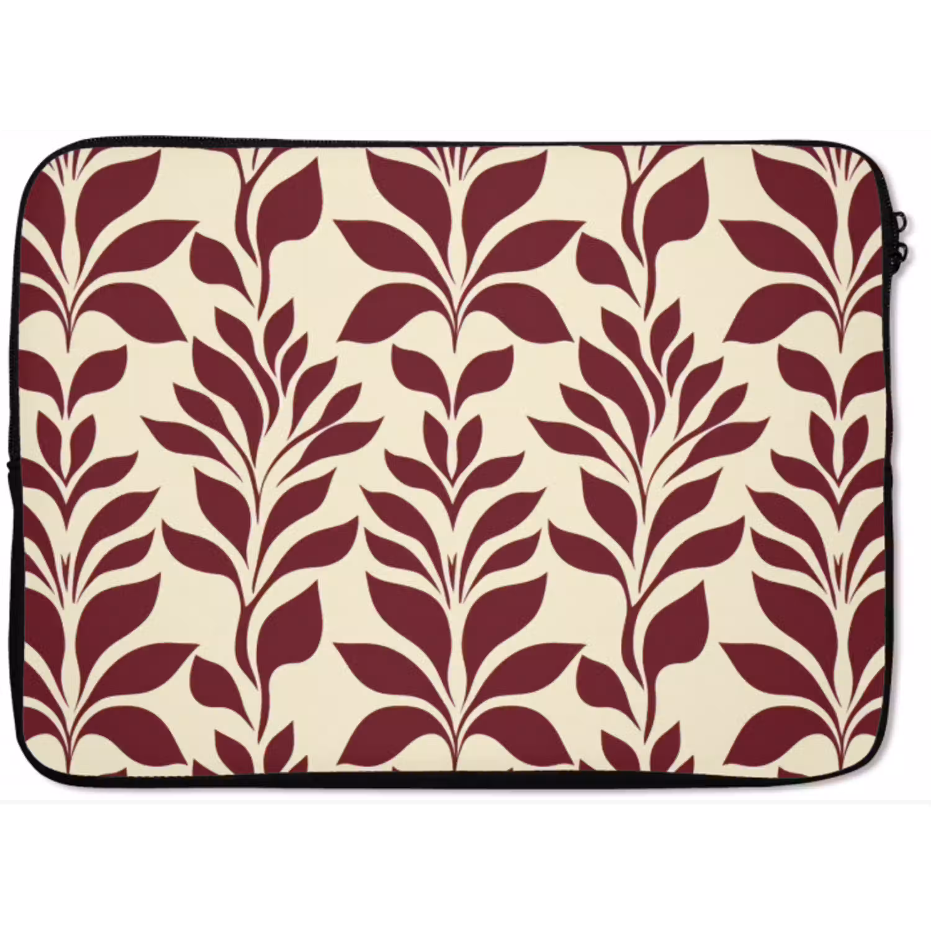 Abstract - Bladeren - Burgundy laptophoes neopreen klein 279 -zkaufland3dotto