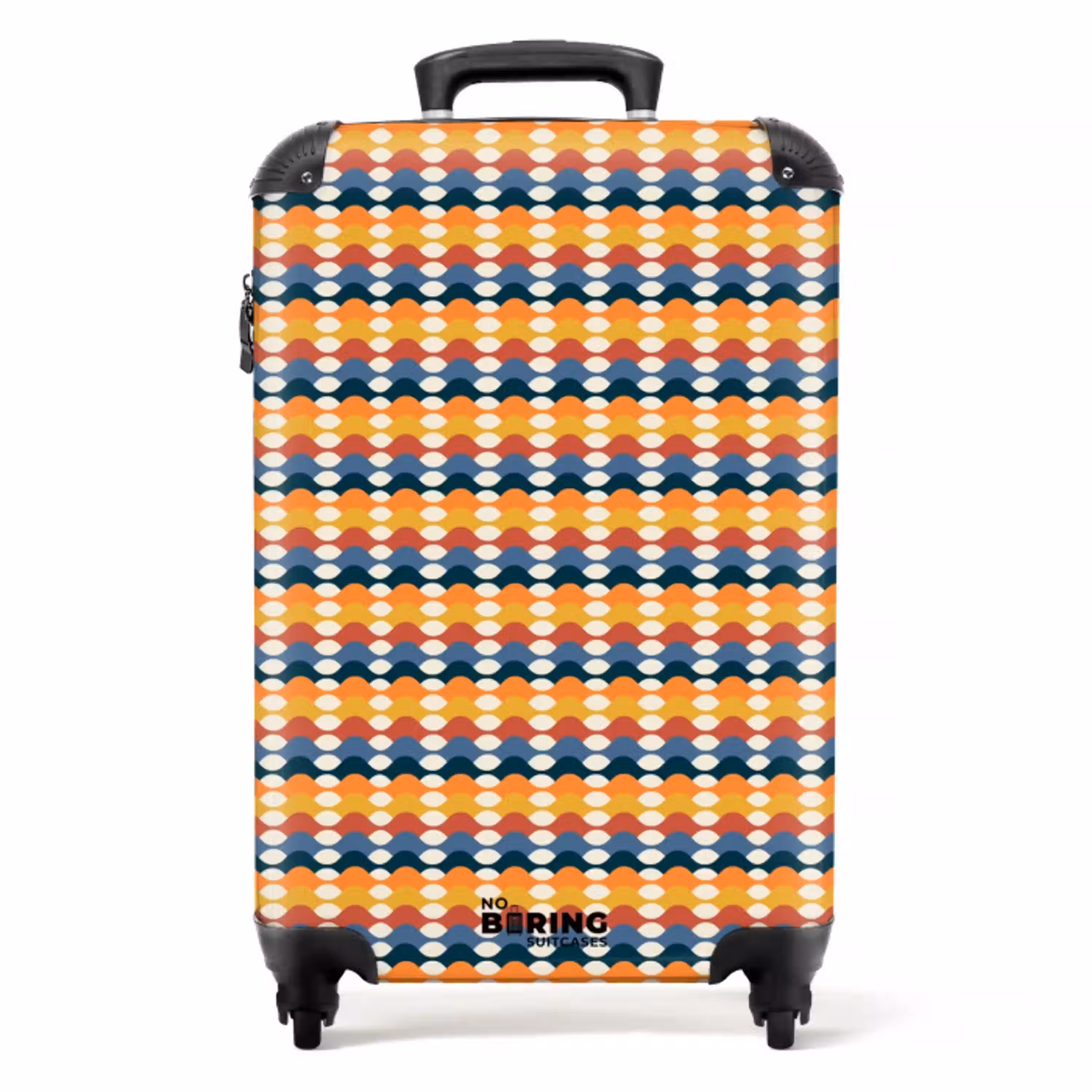 Retro disco 70s patroon kleurrijk NBS - Handbagage koffer - Volwassenen Unisex middel -productfoto_recht