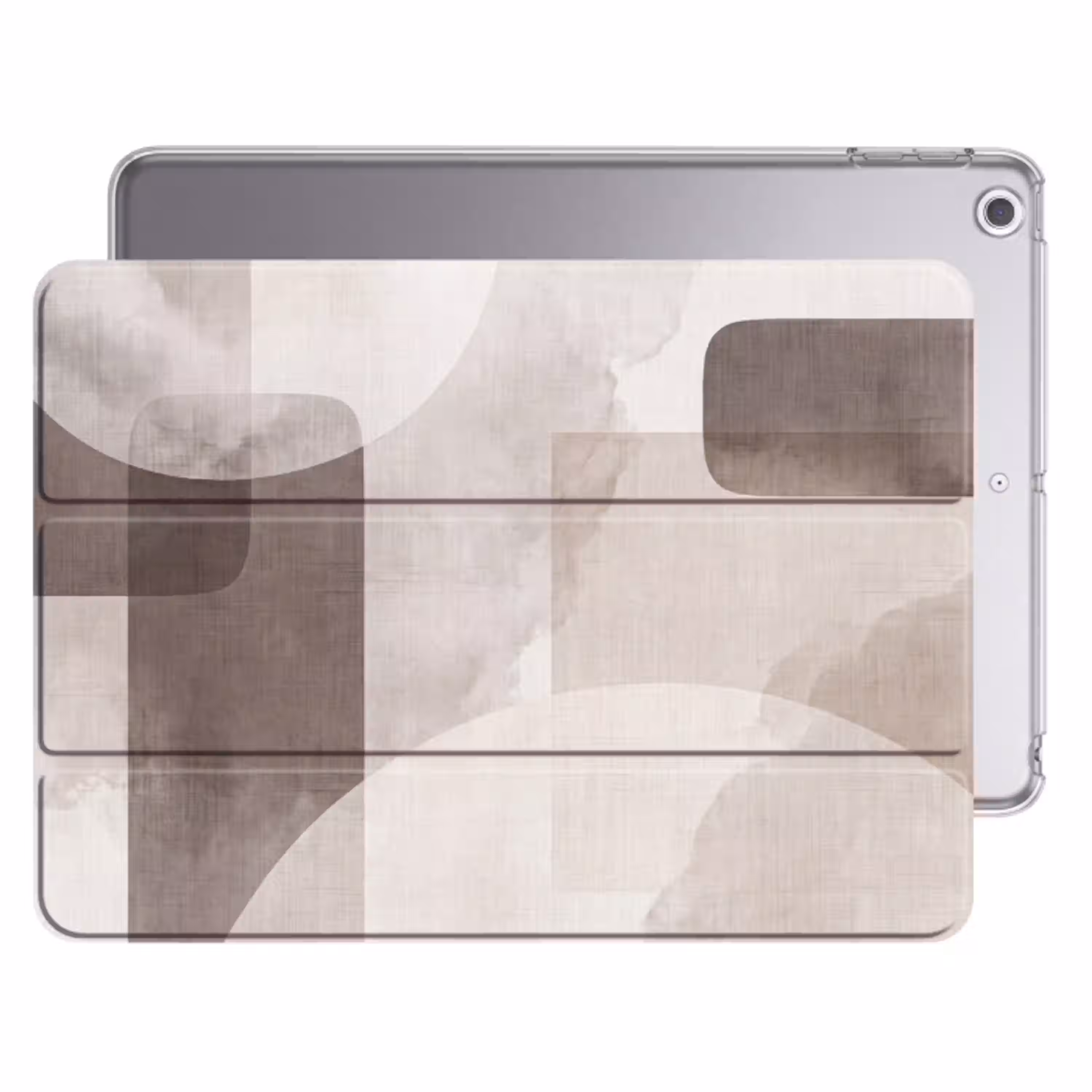 Abstracte vormen - Beige Apple iPad 2017 middel -threedimensional_3d_global