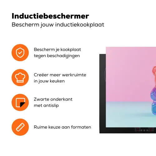 Pastel - Snoep Inductie beschermer vinyl 3mm klein -zzzzzzz-td-ups