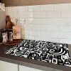 Symbolen - Abstract - Grafisch - Zwart Inductie beschermer vinyl 3mm klein -sfeer3