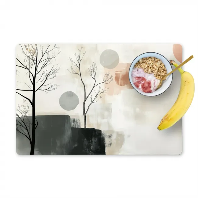 Wabi sabi - Beige - Plant Placemat vinyl groot -zzzproduct_Kitchenyeah-website