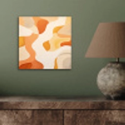 Oranje - Abstract - Kunst aluminium wit klein -sfeer2