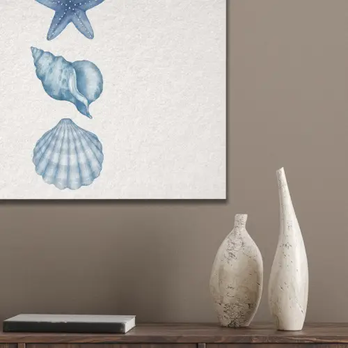 Zeester - Schelpen - Blauw PET vilt klein -sfeer6_closeup