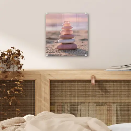 Stenen - Zand - Roze plexiglas 5mm klein -sfeer4