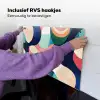 Abstract - Blauw - Roze Inductie beschemer met haakjes klein -ky-ophangen-nl