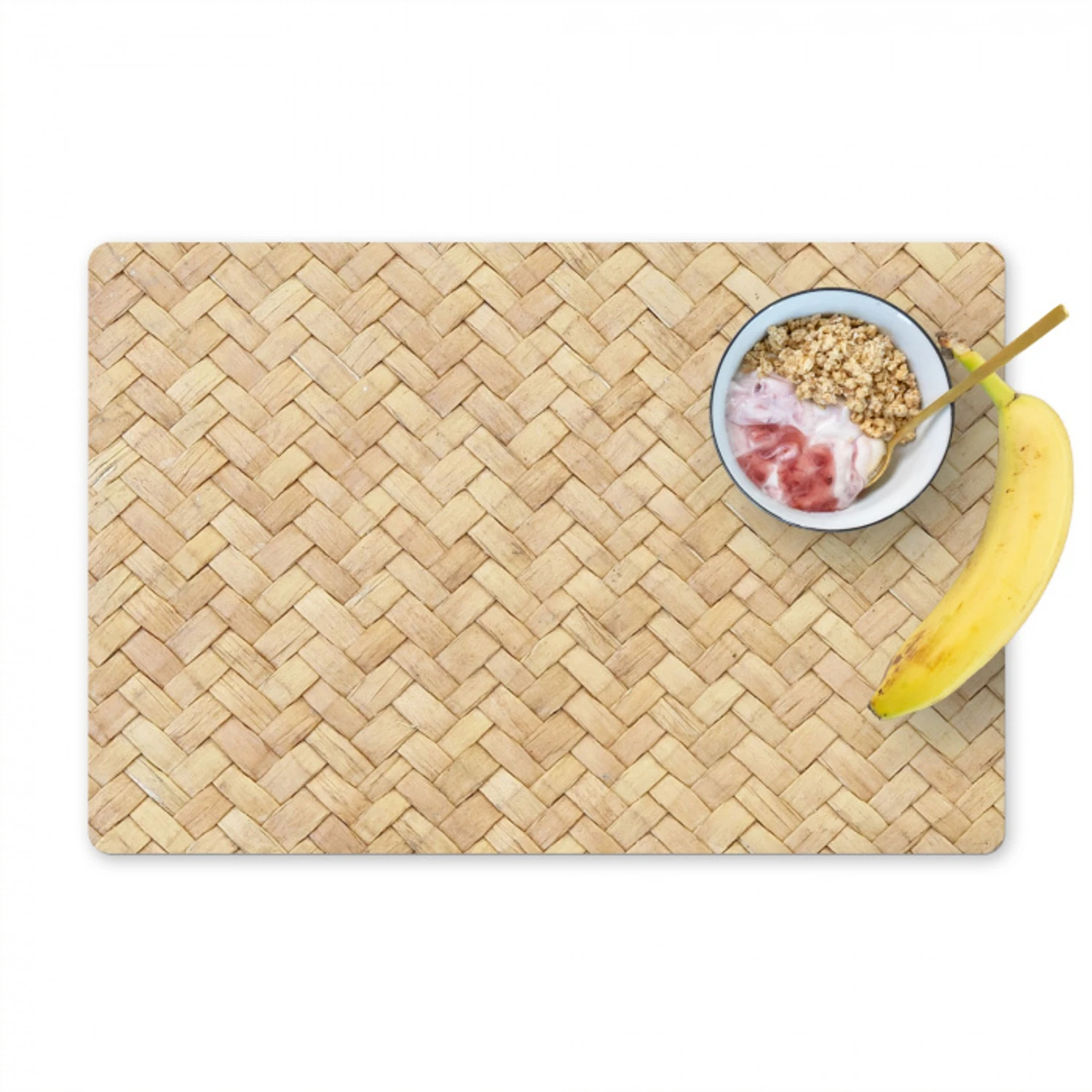 Gevlochten Riet Textuur Placemat vinyl groot -zzzproduct_Kitchenyeah-website