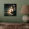 Hert - Bosbeek - Mystiek aluminium wit klein -sfeer2