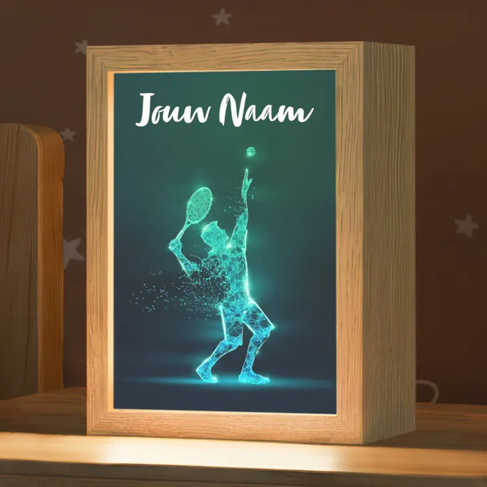 Tennis - Futuristisch - Sport - Neon Light Box met kabel (Kinderlampje) klein -zzz_3d_website