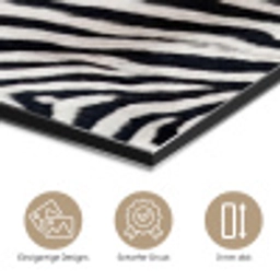 Zebra - Vacht - Klassiek - Zwart - Wit aluminium wit klein -closeup_DE