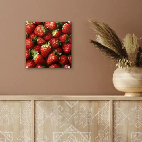 Aardbei - Fruit - Rood plexiglas 5mm klein -sfeer5