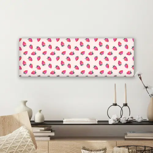 Aardbeien - Rood - Roze - Patroon canvas 2cm klein 828 -sfeer6