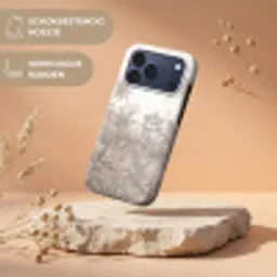 Jungle - Tropisch - Natuur -Vintage - Beige Toughcase MagSafe Apple iPhone 17 Pro Max klein -USP_RandenV_NL