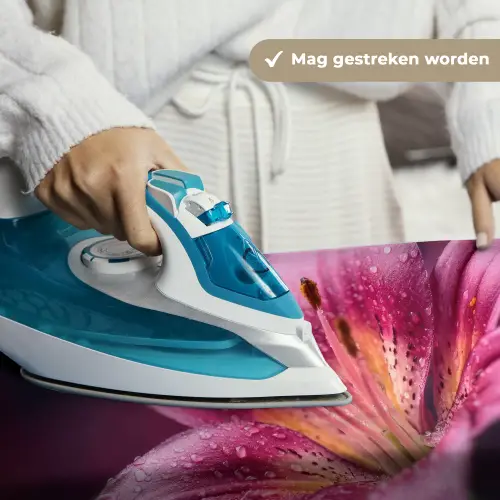 Roze - lelie - Dauwdruppels Wandkleed katoen klein -sfeer9