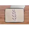 Tak - Bladeren - Minimalistisch - Beige laptophoes neopreen klein -tafel