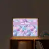 Schelpen - Paars - Blauw - Patroon Light Box met batterij (Wandlamp kind) middel -sfeer1_kind