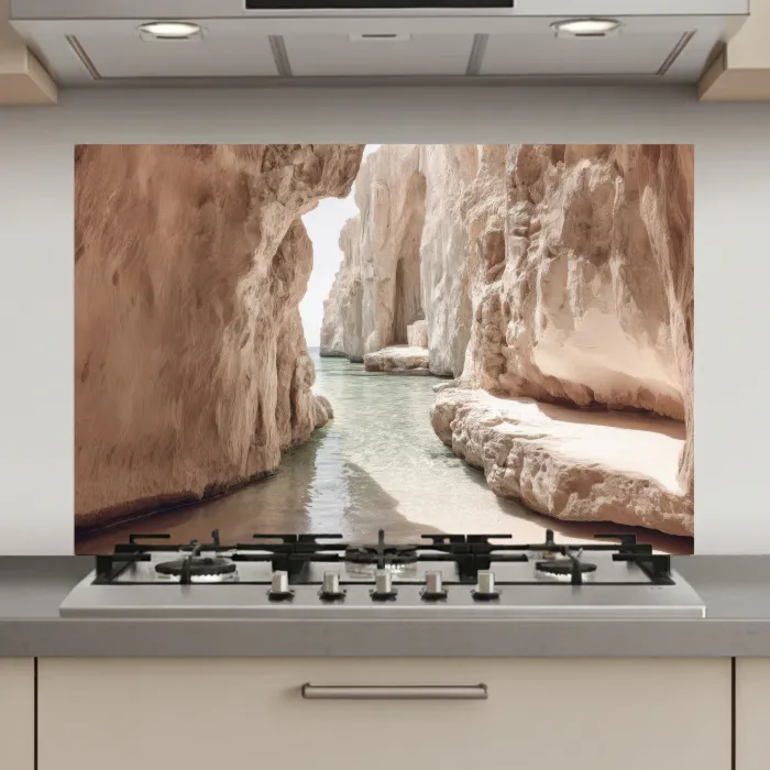 Rotsen - Zee - Zand - Kloof keuken achterwand spatscherm klein -3d_website