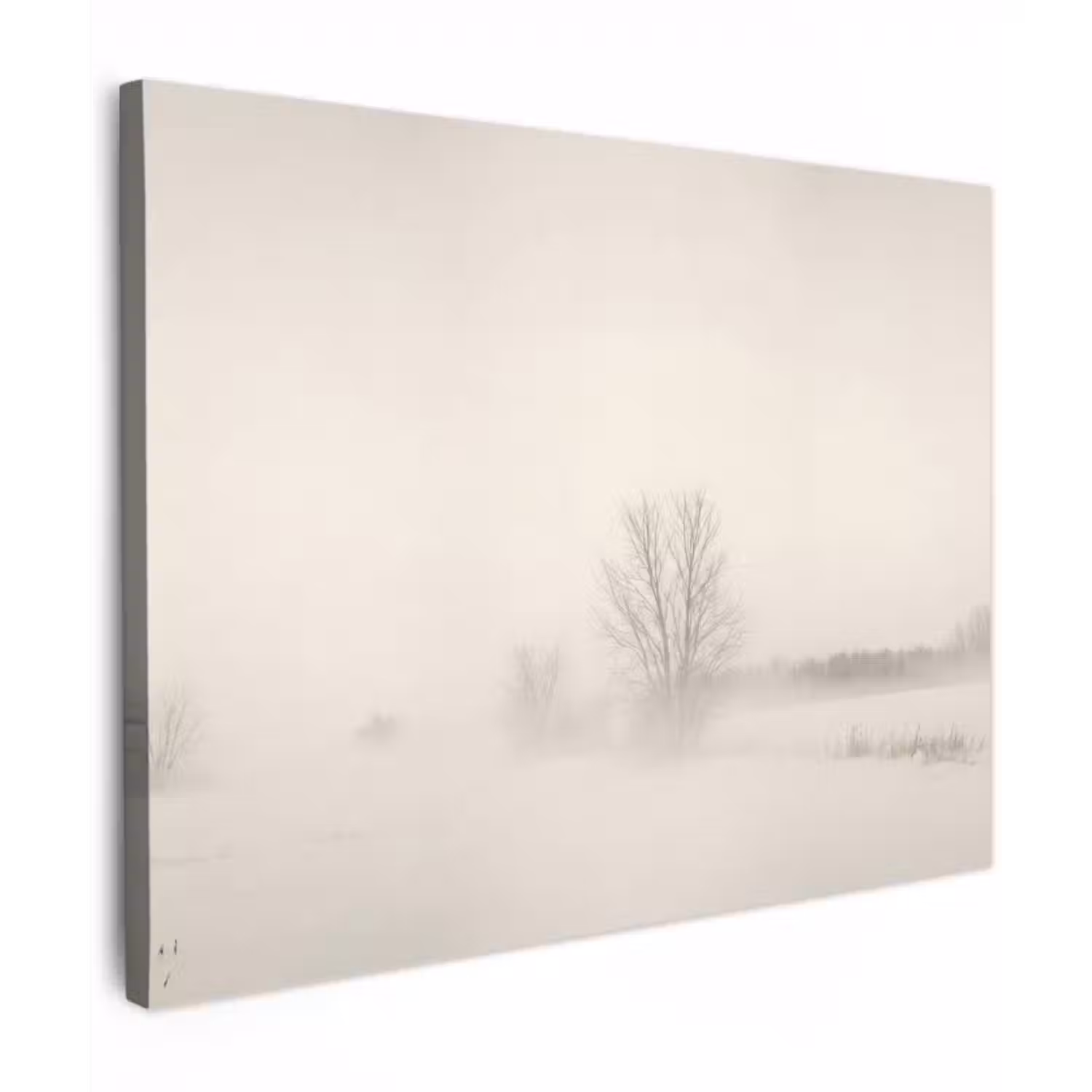 Canvas Print - Tree - Fog - Snow - Winter - Minimalist