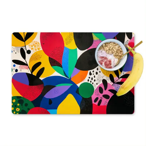 Vormen - Stippen - Kleurrijk Placemat vinyl groot -zzzproduct_Kitchenyeah-website