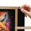 Graffiti - Vos - Zwart - Pop art Light Box met batterij (Wandlamp) middel -USP_websiteprintNL