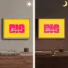 Dream big - Geel - Roze Light Box met batterij (Wandlamp) middel -sfeer3