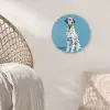 Dalmatiër - Zonnebril - Blauw Wandcirkel kunststof plaat 5mm dik klein -sfeer5