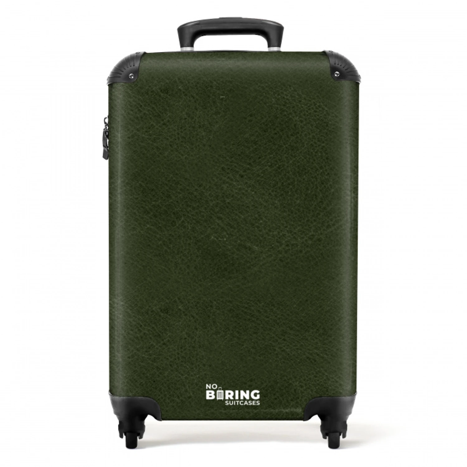 Lederen look diep groen NBS - Handbagage koffer - Volwassenen Unisex middel -productfoto_recht