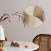 Retro - Geometrische lagen - Aardetinten Akoestische PET Vilt - Rond klein -sfeer3