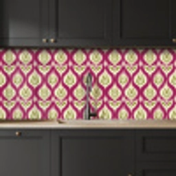 Retro - Floraal - Paars keuken achterwand 2 middel 871 -sfeer1