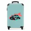 Hotrod turquoise Koffer - NBS - Handbagage middel -productfoto_recht