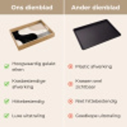 Abstract - Japandi - Beige - Modern Dienblad Rechthoek middel -USP_VergelijkingNL