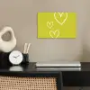 Groen - Hartjes - Wit poster papier klein -sfeer1