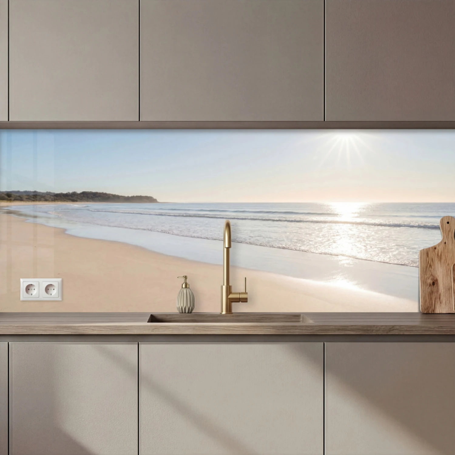 Zee - Zon - Zand keuken achterwand 2 middel zz_3dshopping