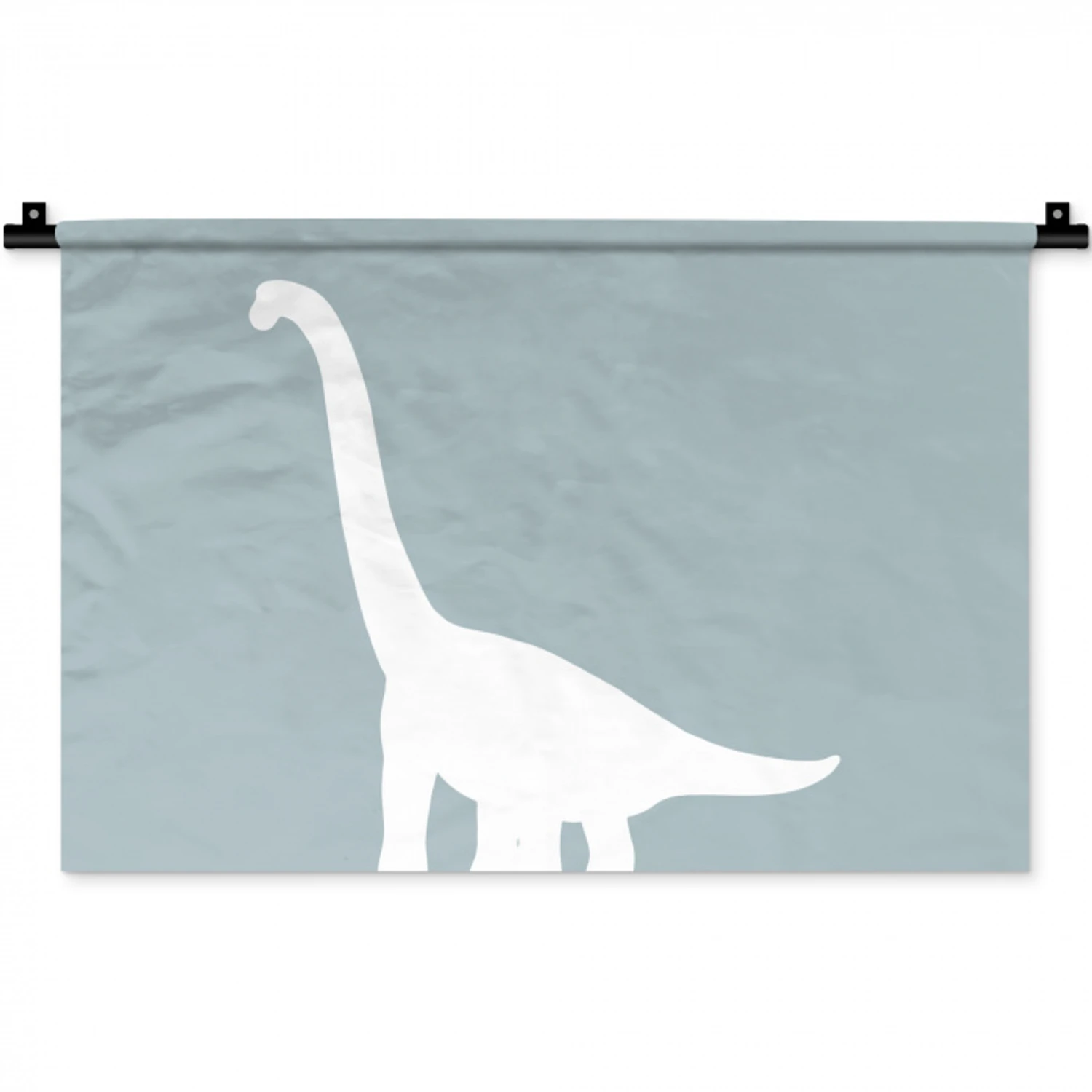 Dino - Brachiosaurus - Dinosaurus - Blauw Wandkleed katoen klein -zz3d
