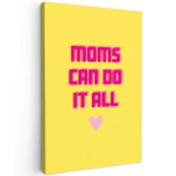 Quote - Moeder - Hartje - Roze Tuinposter op houten frame 2 cm dik middel -3d