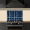 Tegel - Modern - Blauw keuken achterwand spatscherm klein 900 -sfeer1
