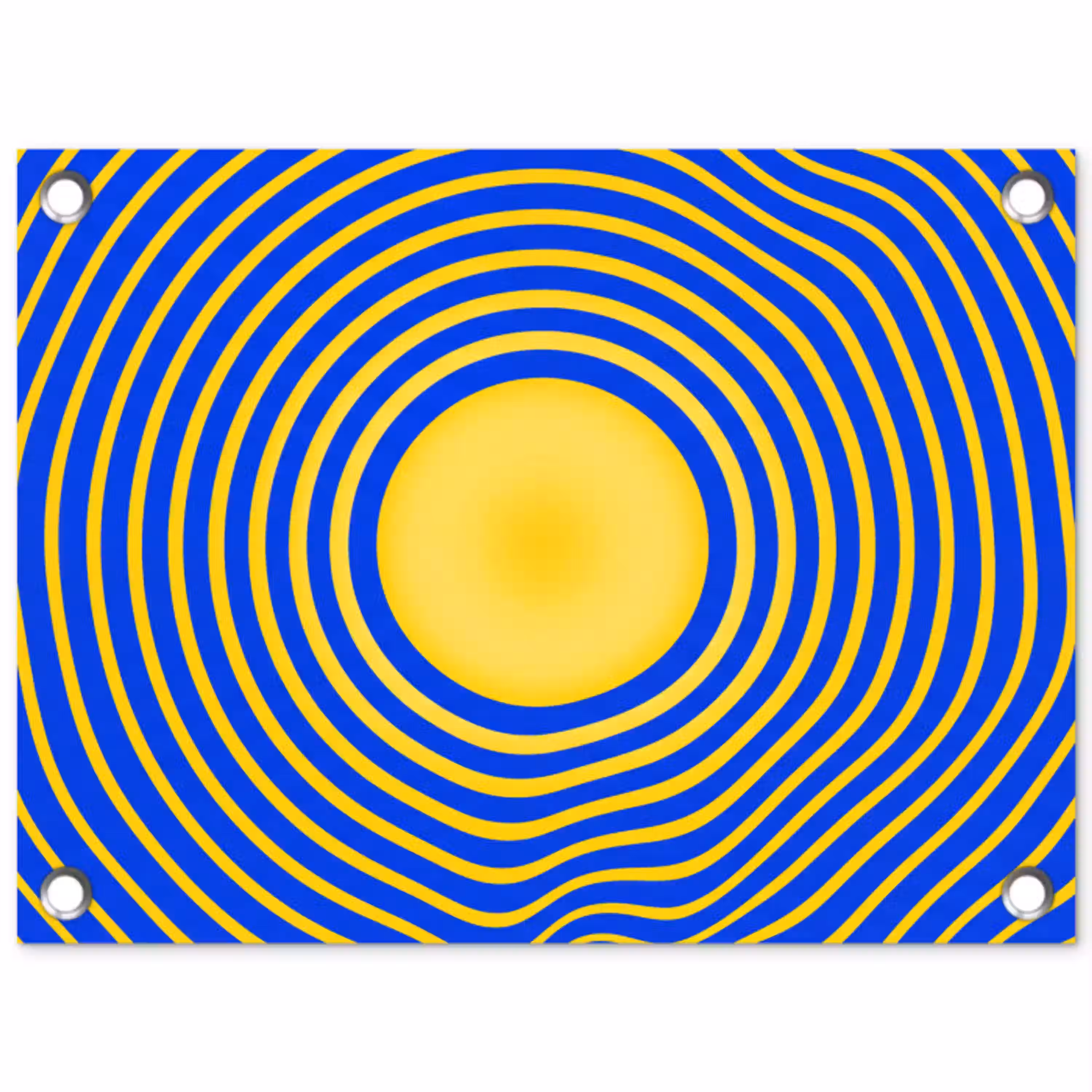 Abstract patroon - Blauw tuinposter los doek klein -3d