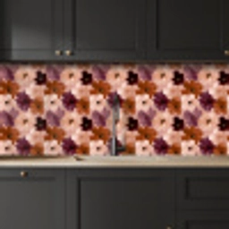 Bloemen - Abstract - Aardetinten keuken achterwand 2 middel 871 -sfeer1
