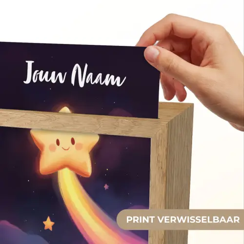 Ster - Gezichtje - Lichtgevend Light Box met kabel (Kinderlampje) klein -USP_websiteprintNL